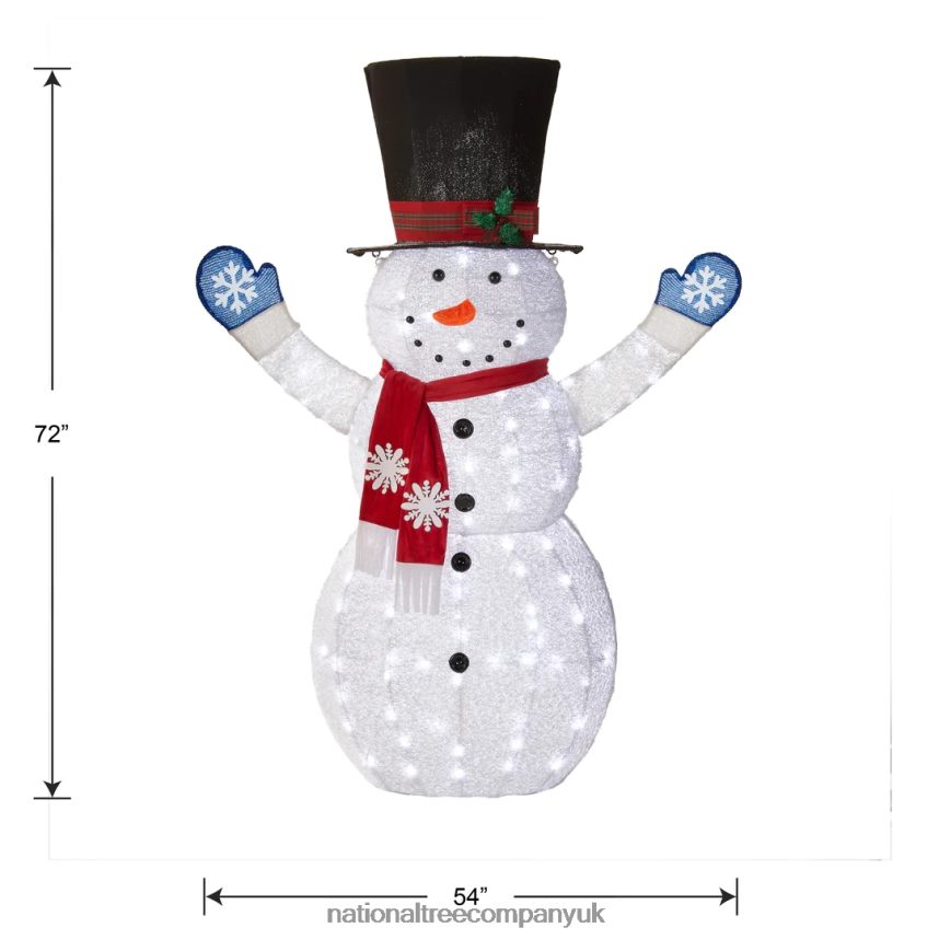 decoration | National Tree Company 72\ Snowman Decoration with White LED Lights F2L4F601